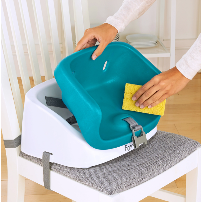 Ingenuity - booster toddler smartclean, peacock blue bbb11786