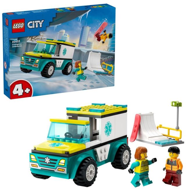 LEGO CITY AMBULANTA DE URGENTA SI PRACTICANT DE SNOW BOARDING 60403 VIVLEGO60403