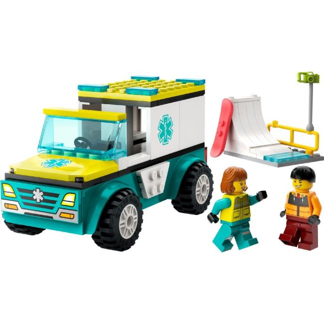 LEGO CITY AMBULANTA DE URGENTA SI PRACTICANT DE SNOW BOARDING 60403 VIVLEGO60403