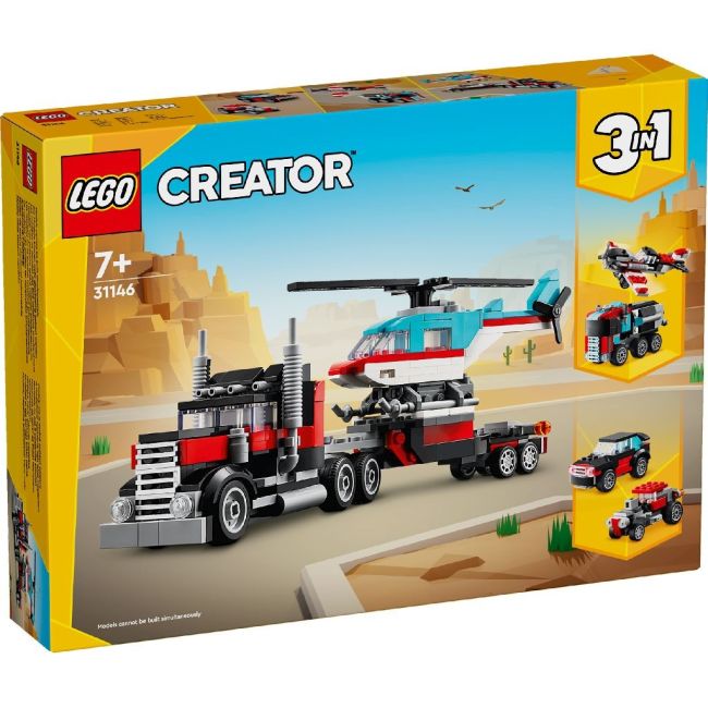 LEGO CREATOR 3IN1 CAMIONETA PLATFORMA CU ELICOPTER 31146 VIVLEGO31146