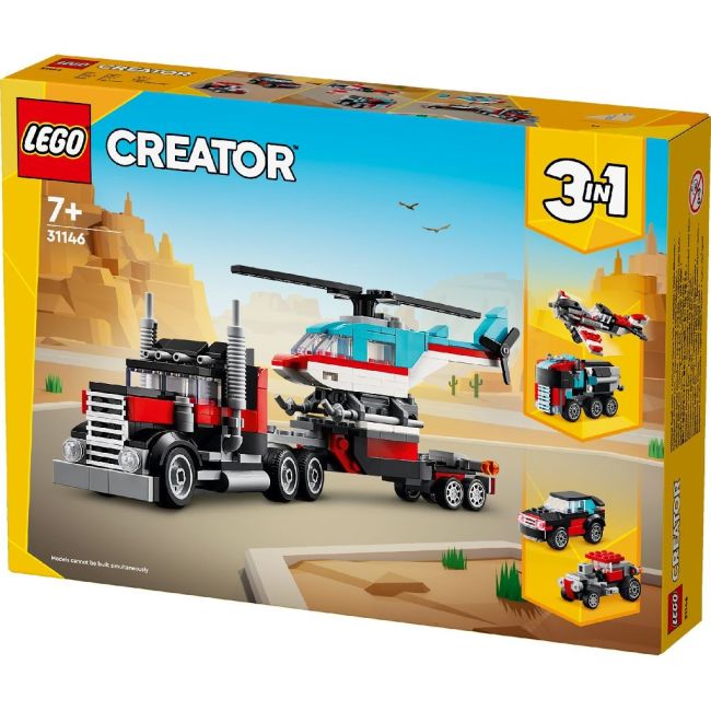LEGO CREATOR 3IN1 CAMIONETA PLATFORMA CU ELICOPTER 31146 VIVLEGO31146