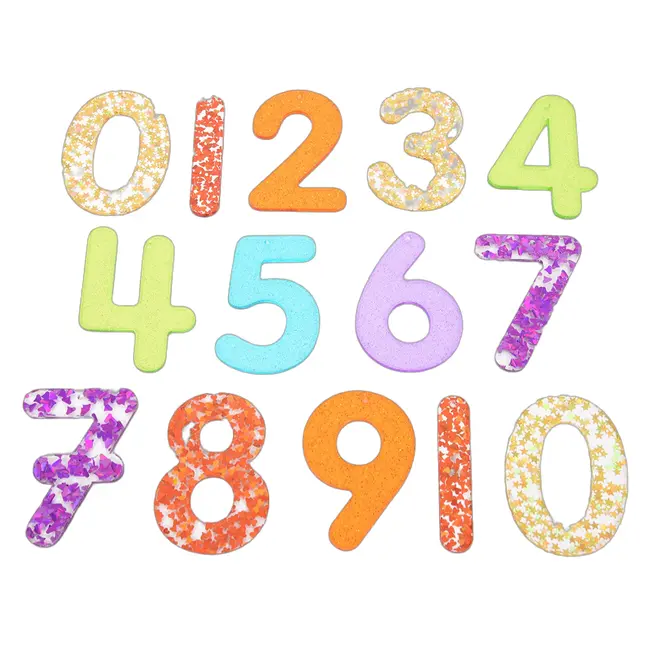 Set 14 numere translucide glitter pentru tablete si mese luminoase - oketik72431