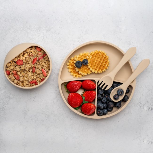 Set Diversificare, AppeKids, 100% Silicon, Basic - Bubble Beige KRTAK274902