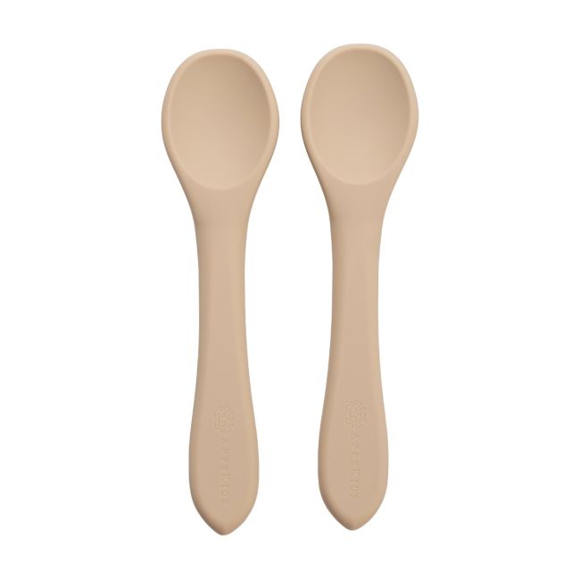 Set Lingurite din silicon, AppeKids - Bubble Beige KRTAK275503