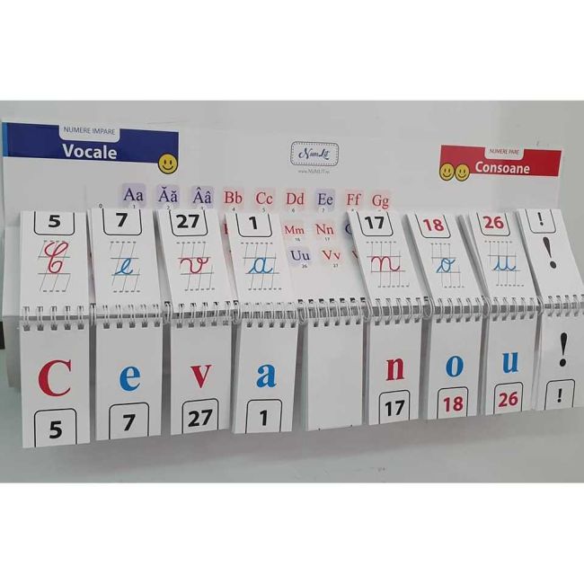 Alfabetar magnetic Tabla Clasa 1 9 litere NumLit AF-MTLM BBJAF-MTLM_Initiala