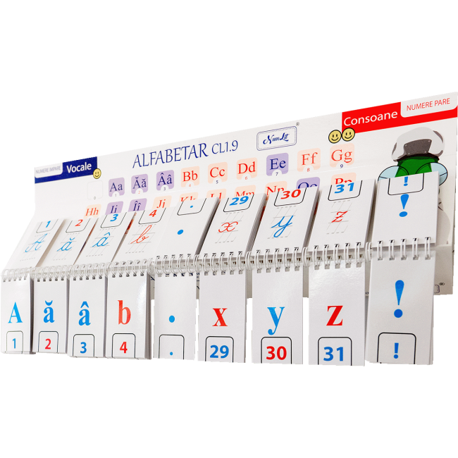 Alfabetar magnetic Tabla Clasa 1 9 litere NumLit AF-MTLM BBJAF-MTLM_Initiala