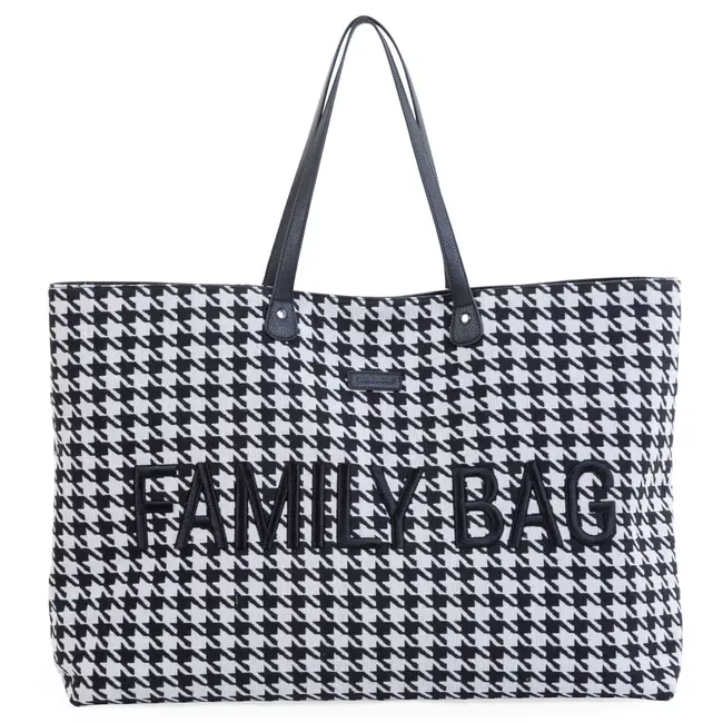 Geanta Childhome Family Bag Pied de Poule Negru ERFCH-CWFBPDP