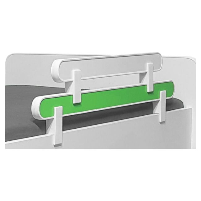 Paravan Detasabil Protectie Pat Copii - Alb/verde 70 X 18 Cm - ASC-par-av