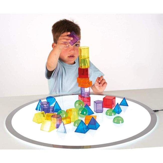 Set 36 corpuri geometrice translucide pentru tablete si mese luminoase - oketik73075