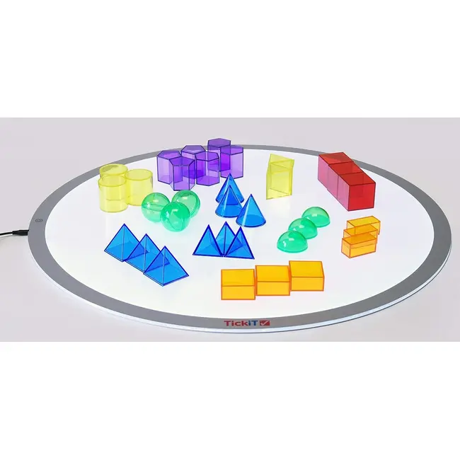 Set 36 corpuri geometrice translucide pentru tablete si mese luminoase - oketik73075