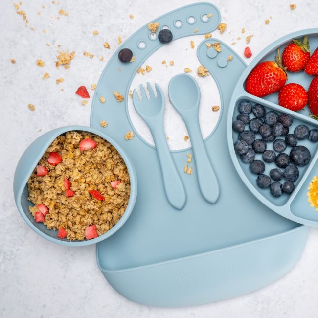Set Diversificare, AppeKids, 100% Silicon, Classic - Aqua Blue KRTAK274988