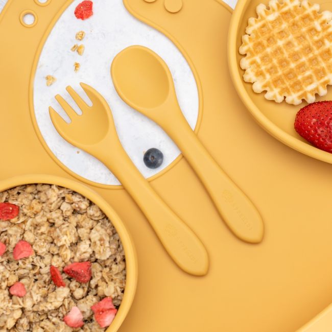 Set Diversificare, AppeKids, 100% Silicon, Panda - Honey KRTAK275060