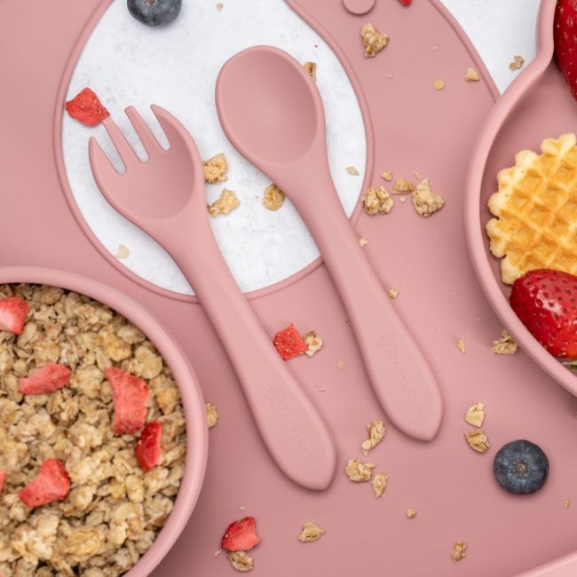 Set Diversificare, AppeKids, 100% Silicon, Panda - Old Rose KRTAK275077