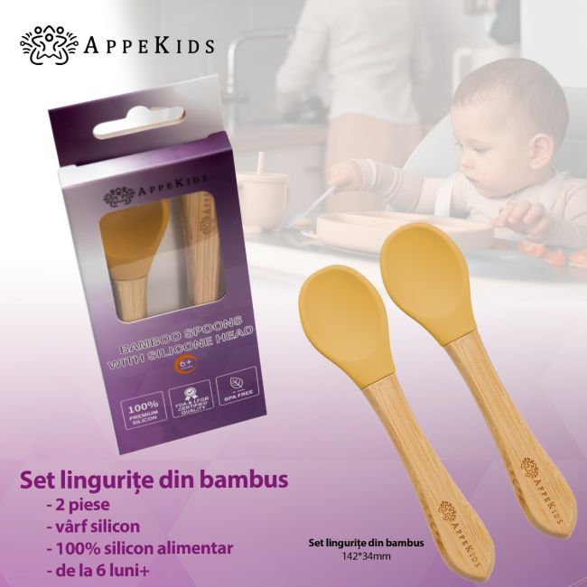 Set Lingurite din bambus, AppeKids - Honey KRTAK275664
