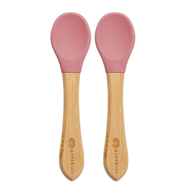 Set Lingurite din bambus, AppeKids - Old Rose KRTAK275671