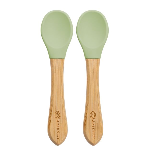 Set Lingurite din bambus, AppeKids - Raw Green KRTAK275695