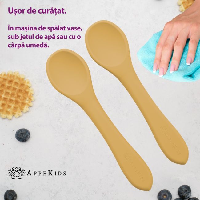 Set Lingurite din silicon, AppeKids - Honey KRTAK275510