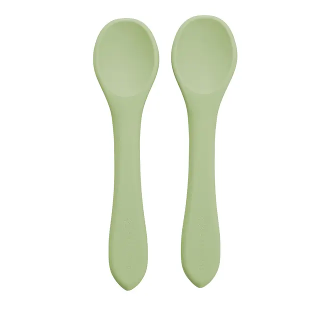 Set Lingurite din silicon, AppeKids - Raw Green KRTAK275541