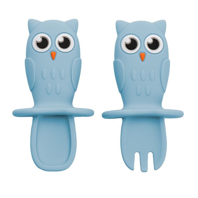 Set Tacamuri din silicon, AppeKids, OWL - Aqua Green KRTAK275633