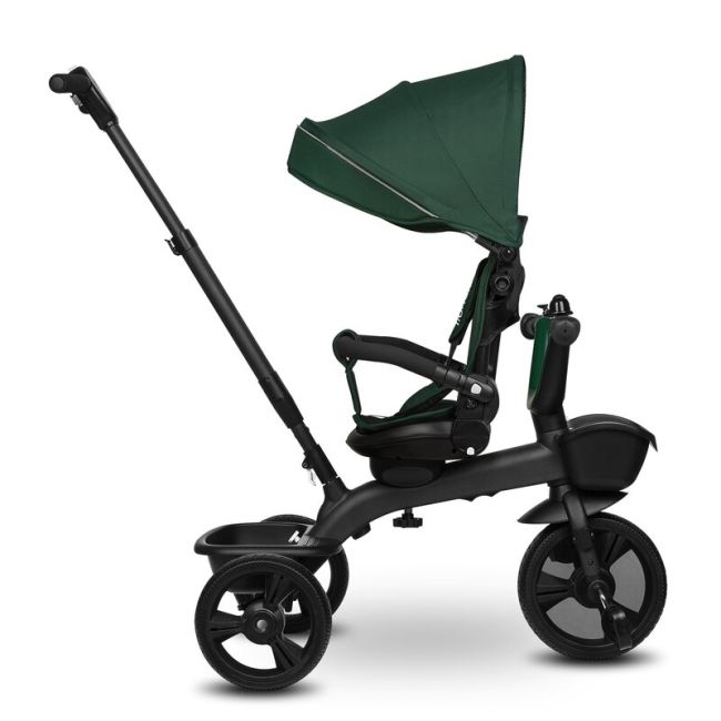 Tricicleta copii, Lionelo, Kori, Cu suport de picioare, Control al directiei, Scaun reversibil, Rotire 360 grade, Pliabila, Conform cu standardul european de securitate EN71, Verde BYNLO-KORI_GREEN_EMERALD