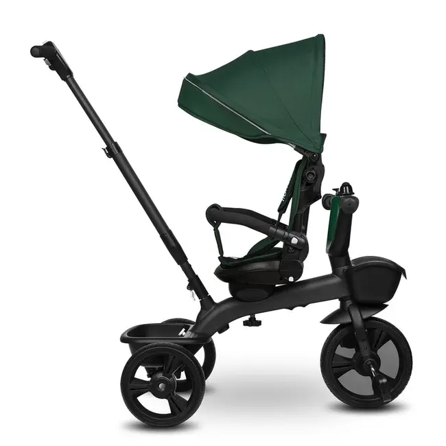 Tricicleta copii, Lionelo, Kori, Cu suport de picioare, Control al directiei, Scaun reversibil, Rotire 360 grade, Pliabila, Conform cu standardul european de securitate EN71, Verde BYNLO-KORI_GREEN_EMERALD