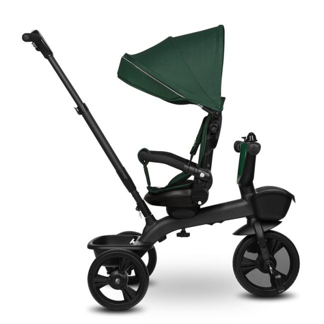 Tricicleta copii, Lionelo, Kori, Cu suport de picioare, Control al directiei, Scaun reversibil, Rotire 360 grade, Pliabila, Conform cu standardul european de securitate EN71, Verde BYNLO-KORI_GREEN_EMERALD