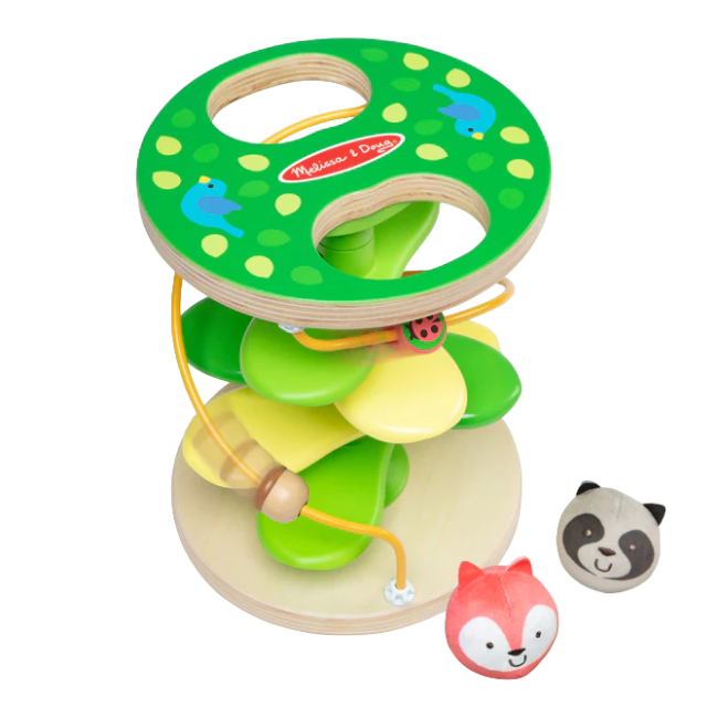 Centru de joaca pentru dezvoltarea motricitatii la bebe si toddler casuta din copac cu rollercoaster - okemd30735