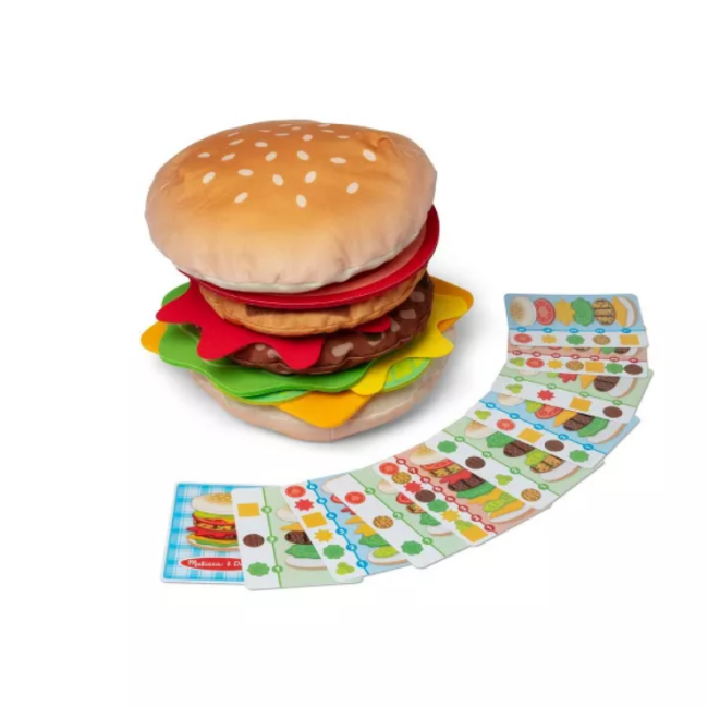 Joc educativ de stivuire si potrivire burgerul gigant - okemd32402