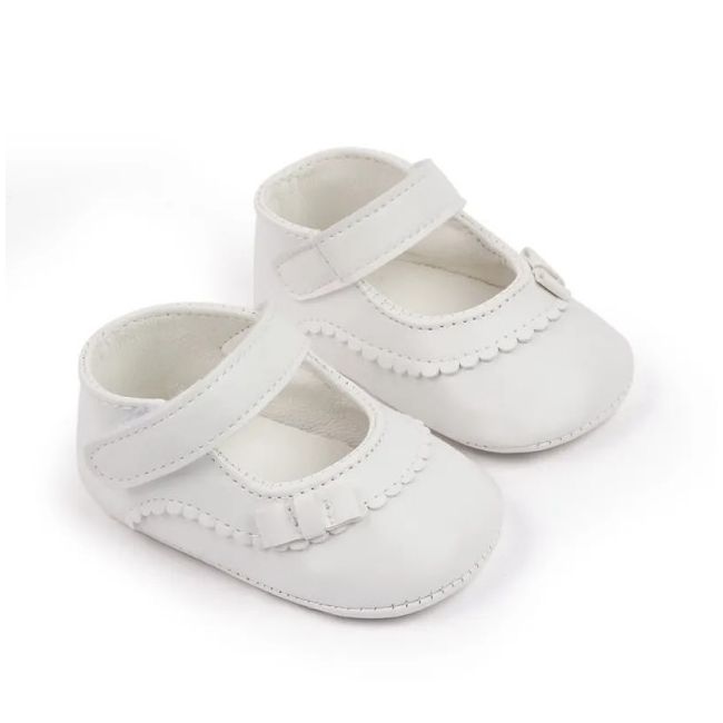 Pantofiori albi cu fundita - Bella MDD2776-p17