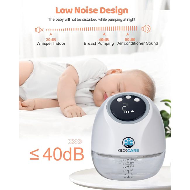 Pompa de san electrica si portabila KidsCare, hands free, sub sutien, cu 10 niveluri de aspiratie si 10 niveluri de masaj SUPKC135