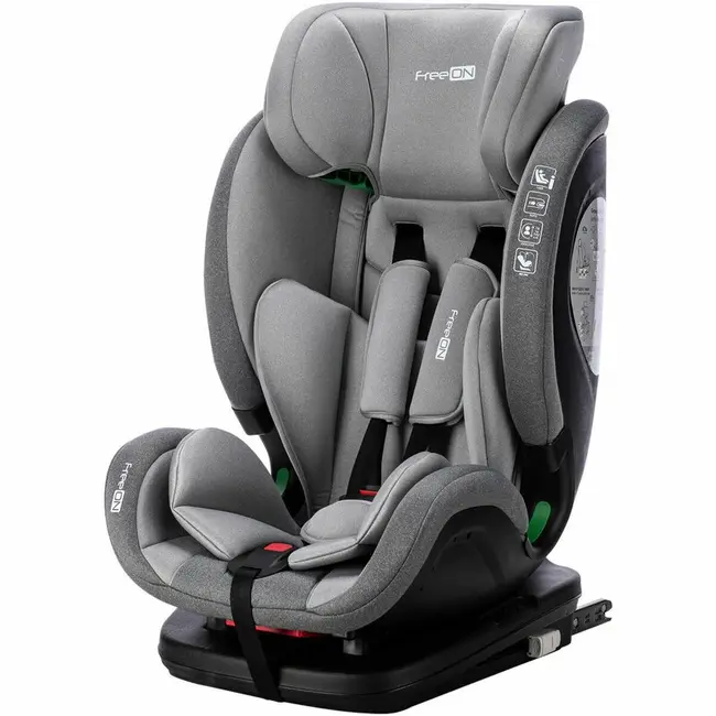 Scaun auto, FreeON, Trex, Pentru copii, I-Size, 76 - 150 cm, Tehnologie Isofix + Top Tether, Spatar si tetiera reglabile, Conform ECE R129, Grey BYN47146