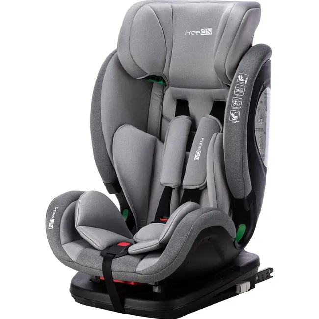 Scaun auto, FreeON, Trex, Pentru copii, I-Size, 76 - 150 cm, Tehnologie Isofix + Top Tether, Spatar si tetiera reglabile, Conform ECE R129, Grey BYN47146