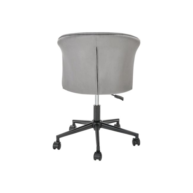 Scaun birou hm pasco, rotativ, inaltime reglabila, catifea, gri drm10268