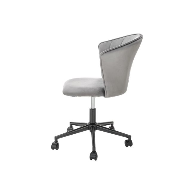 Scaun birou hm pasco, rotativ, inaltime reglabila, catifea, gri drm10268