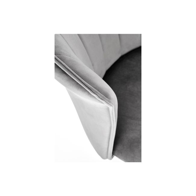 Scaun birou hm pasco, rotativ, inaltime reglabila, catifea, gri drm10268