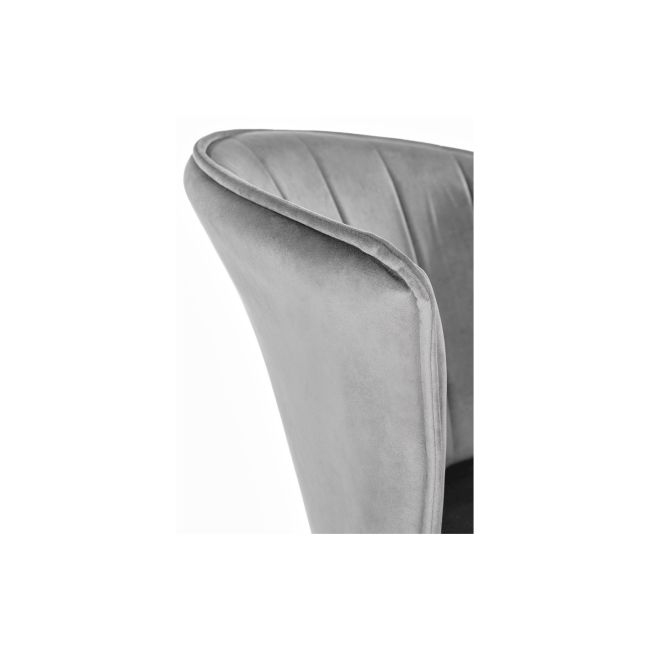 Scaun birou hm pasco, rotativ, inaltime reglabila, catifea, gri drm10268