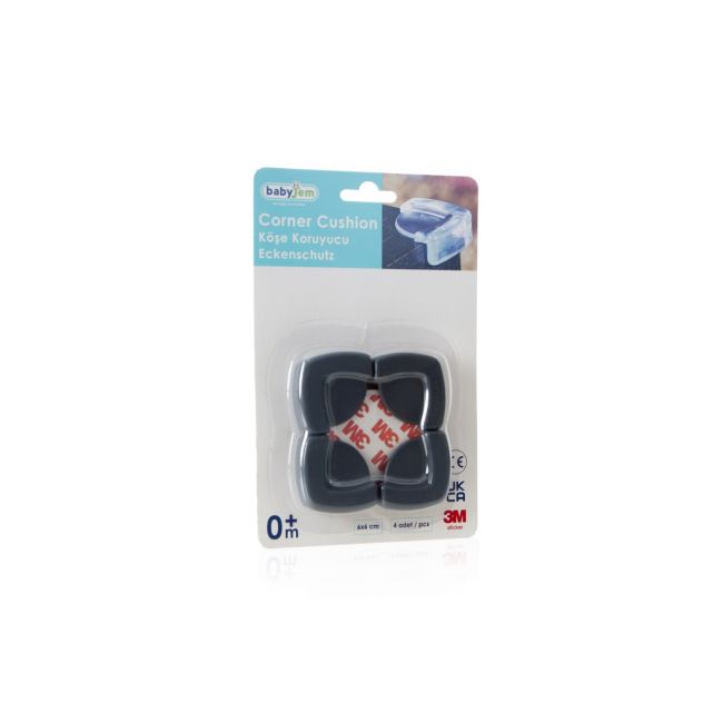 Set 4 protectii pentru colturi mobila BabyJem, antracit JEMbj_0523