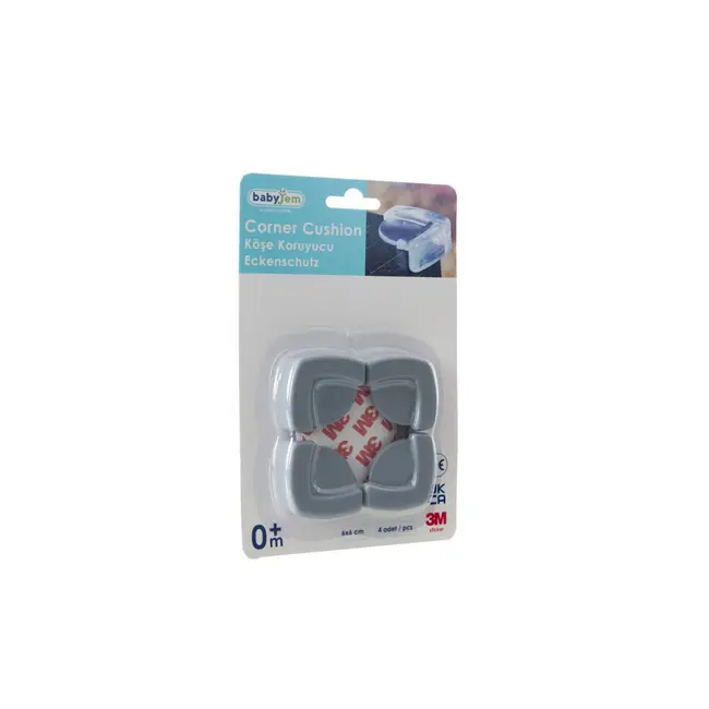 Set 4 protectii pentru colturi mobila BabyJem, gri JEMbj_0522