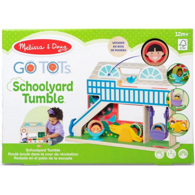 Set de joaca din lemn cu accesorii scoala rostogol go tots - okemd30739
