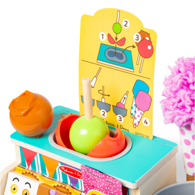 Set de joaca din lemn toneta cu dulciuri - colectia distractie la targ - okemd92299