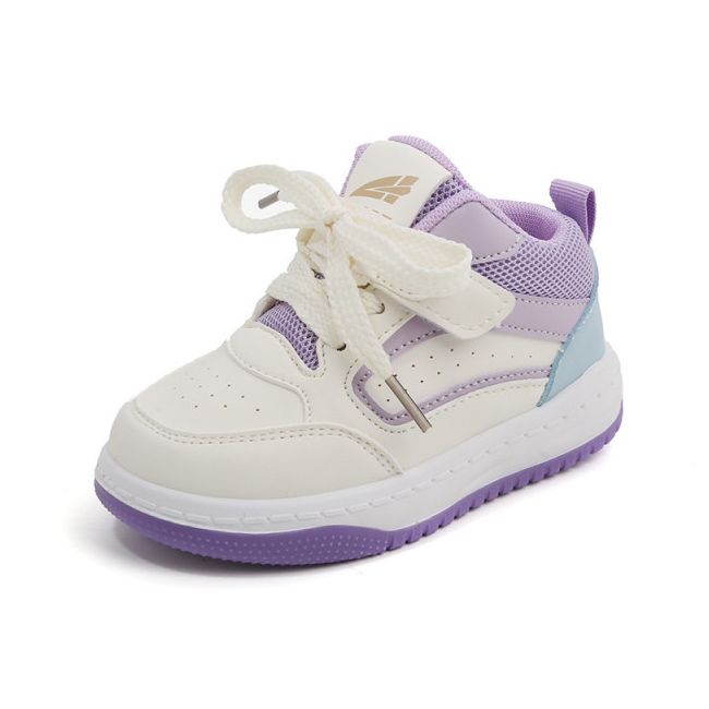 Adidasi albi cu insertii lila - Sport MBTX-637-2-sa51