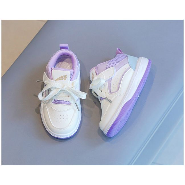 Adidasi albi cu insertii lila - Sport MBTX-637-2-sa51