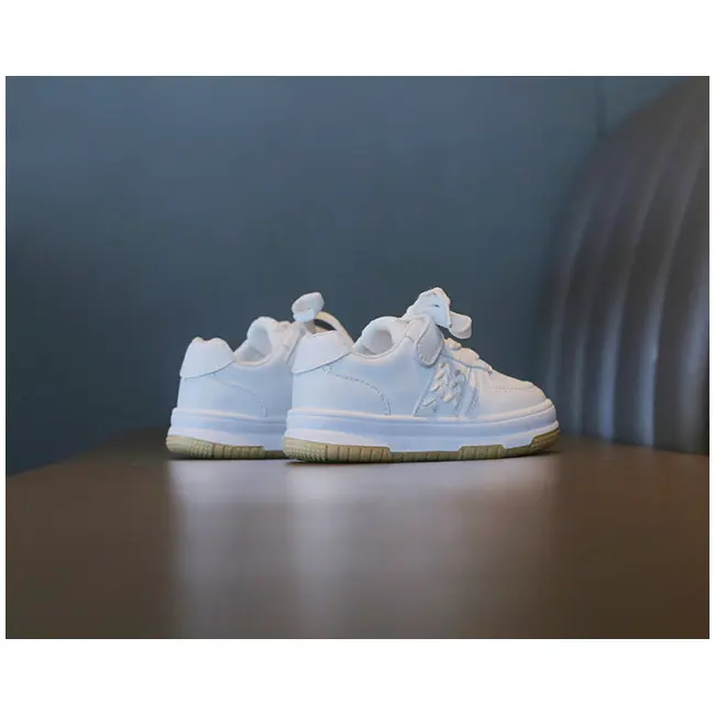 Adidasi albi pentru fetite - Sporty MBSY-106-s1