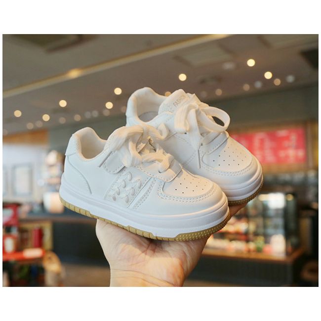 Adidasi albi pentru fetite - Sporty MBSY-106-s1