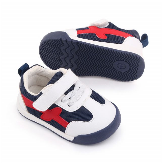 Adidasi bleumarine cu insertii rosii pentru bebelusi (marime disponibila: marimea 24) mbd2678-1-sa48.marimea 24
