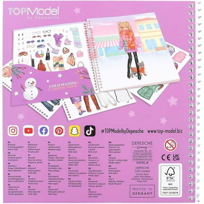Album Top Model Dress me up Winter cu autocolante Depesche PT12722 BBJPT12722_Initiala