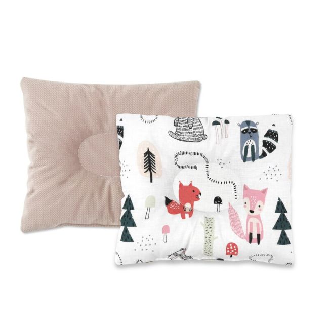 Perna bebelus, MimiNu, Profilata, Cu doua fete, Cu functie anti-soc, Pufoasa, Din catifea si bumbac, 23x26 cm, Materiale certificate Oeko Tex Standard 100, Velvet Fox BYN6426972024822