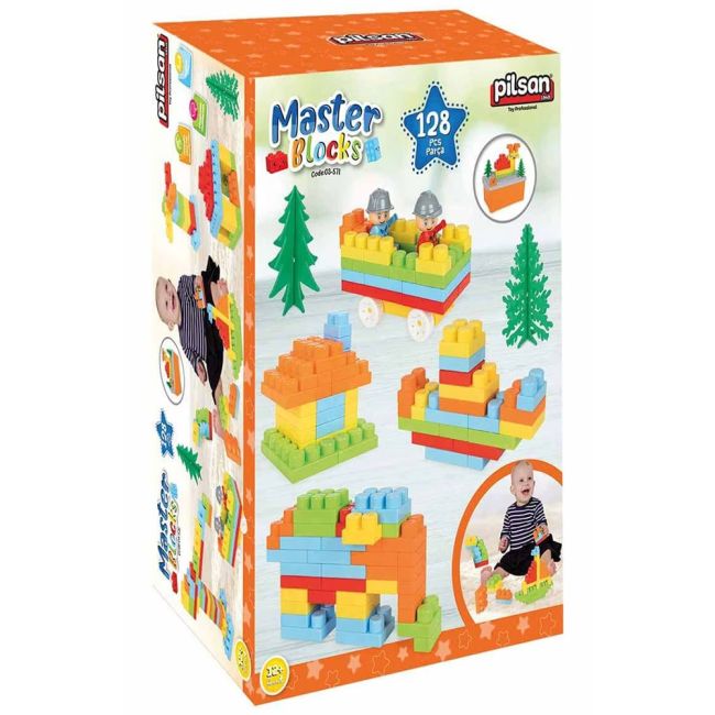 Set constructie pilsan master blocks 128 piese hubpl-03-571