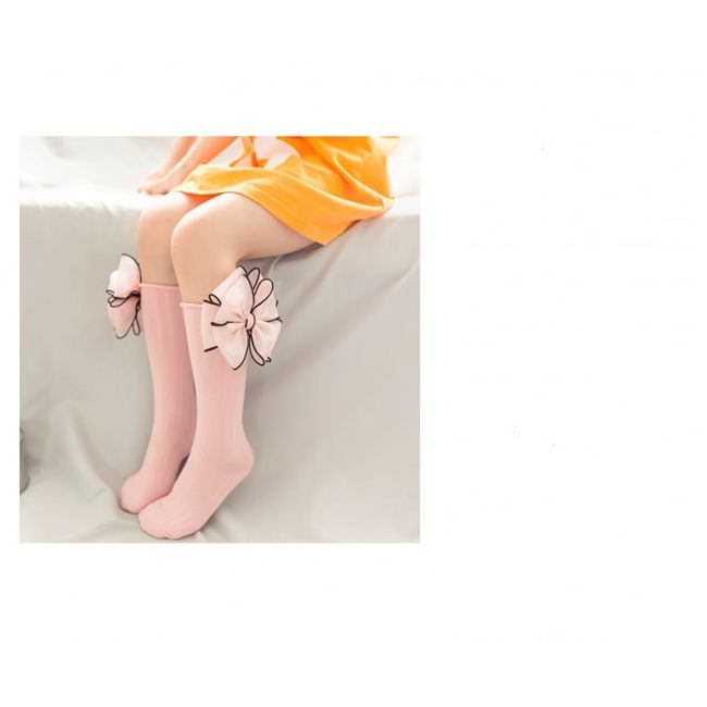 Sosete trei sferturi cu fundita din organza MDSKK112-C12