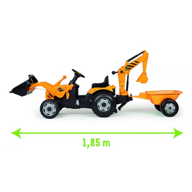 Tractor copii Smoby 033389 Builder Max cu remorca si cupa excavator - MYK00007084